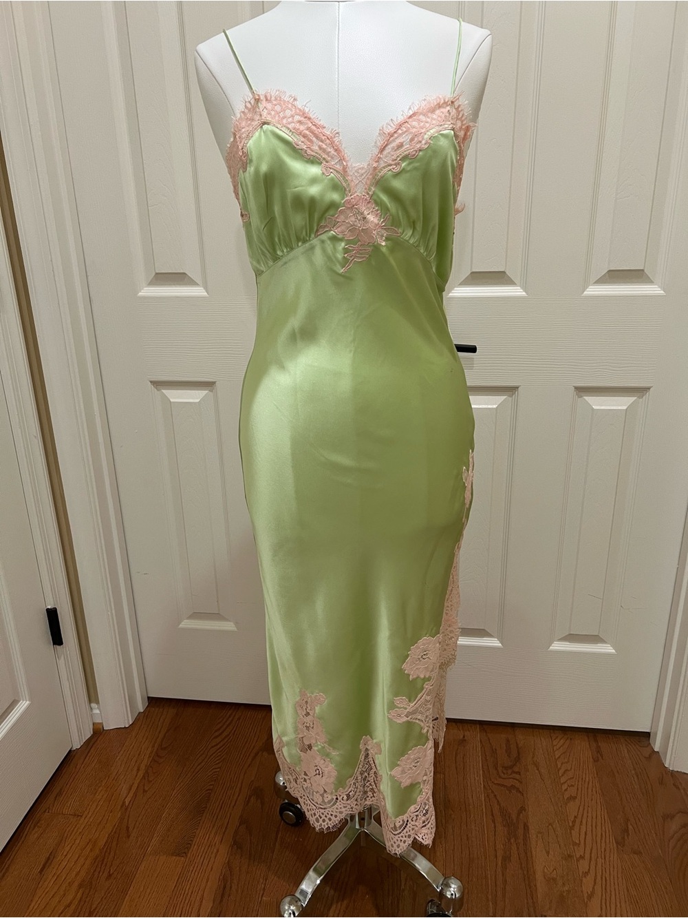 Alice + Olivia Silk Lace Slip Dress